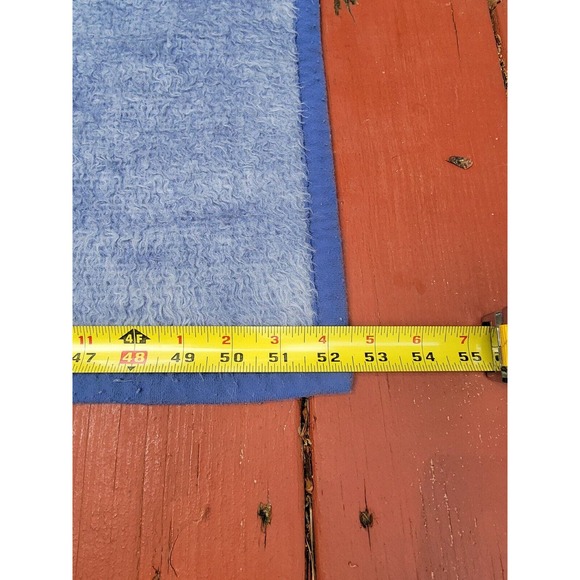 Vintage Biederlack Blanket Bald Eagle Bird Reversible 58” x 70” Blue Black Gray - Picture 5 of 5